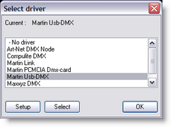 SD_DMX_SelectDriver